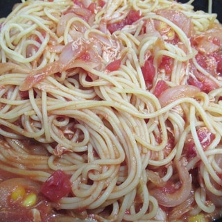 トマトとささみのスパゲティ